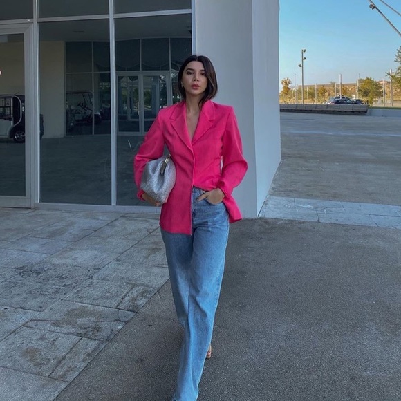 H&M oversized blazer pink jacket - Picture 4 of 11
